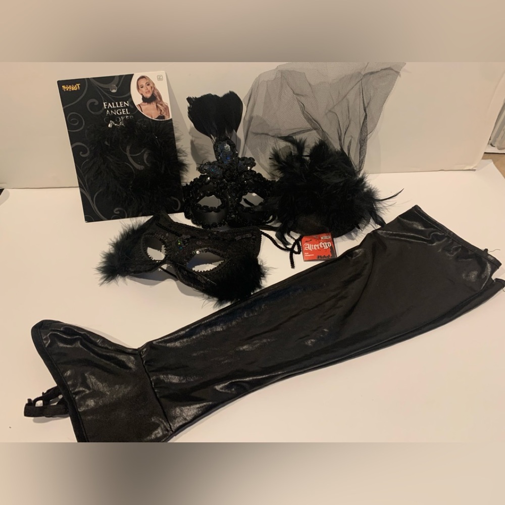 Halloween fun accessories hat masks high boots leggings